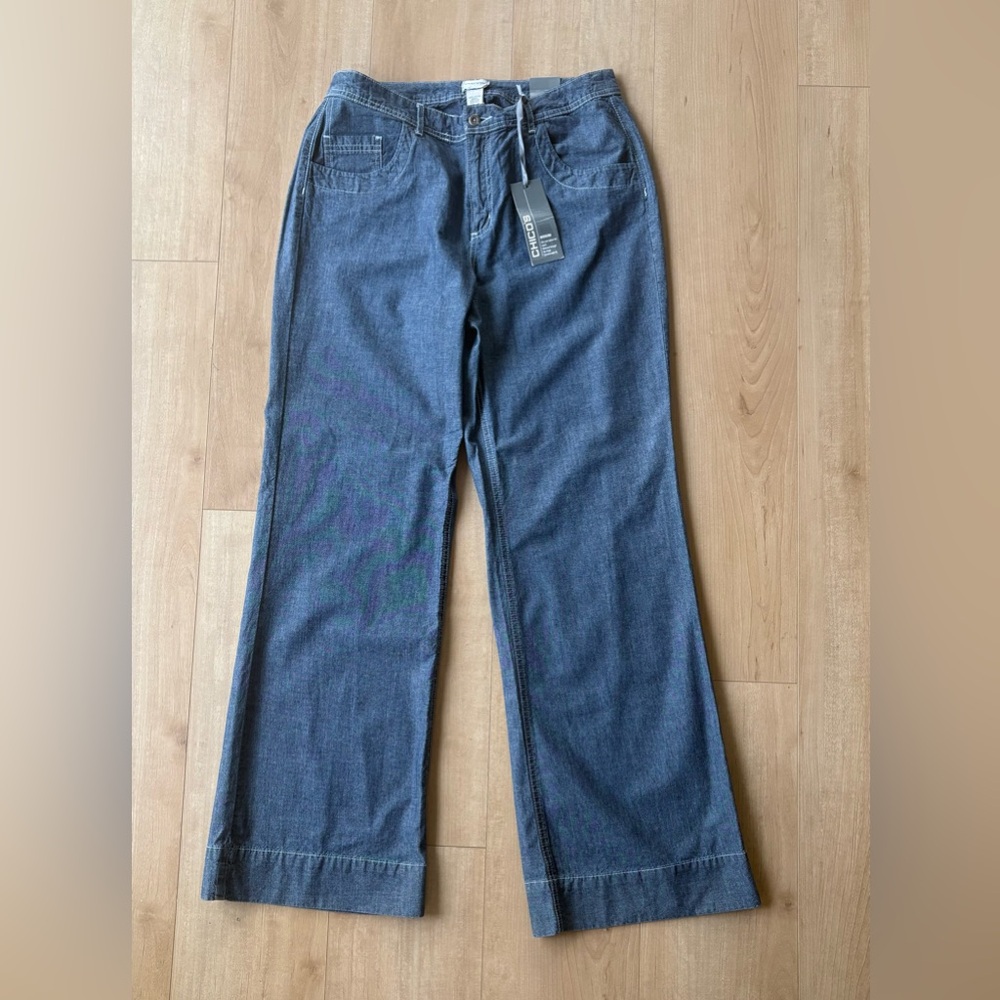 Chico's Modern Dark Blue Wide-Leg Jeans NWT